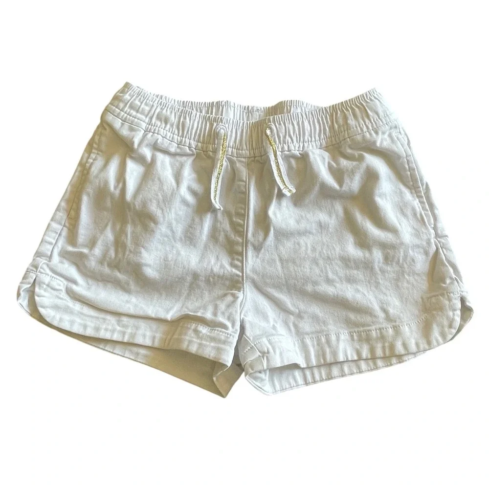 Crewcuts J.Crew Girls White Pull On Shorts Gold Drawstring Size 10‎ Re-Imagined